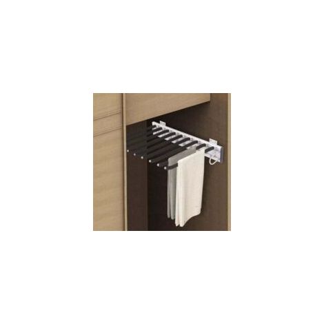 Perchas deslizantes para pantalones ZVD, de acero inoxidable, multifuncionales, extensibles y antideslizantes, con 9 varillas, lado derecho - Crezuo (1/4)