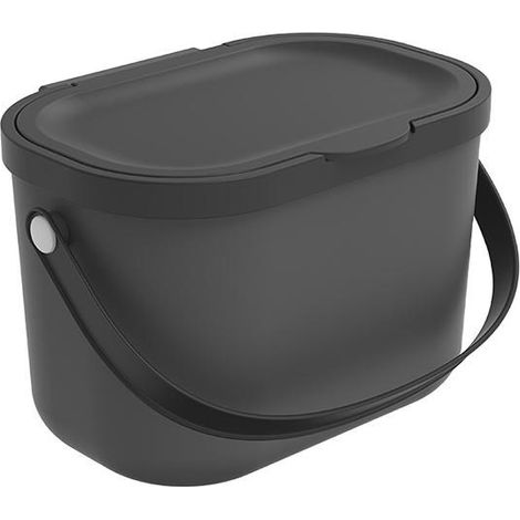Rotho Poubelle 3,2 l, anthracite, noir (1/5)
