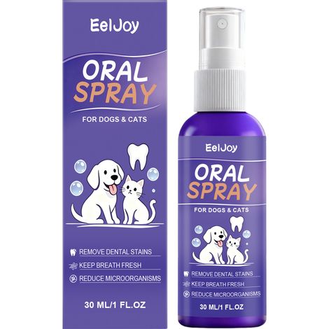 Spray buccal pour animaux de compagnie, pour un nettoyage quotidien et un soin doux de la bouche de votre animal – 30 ml (1/5)