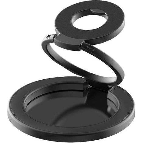 Magnetische Handyhalterung mit Haltering, doppelseitige magnetische Autohalterung, schwarz (1/5)