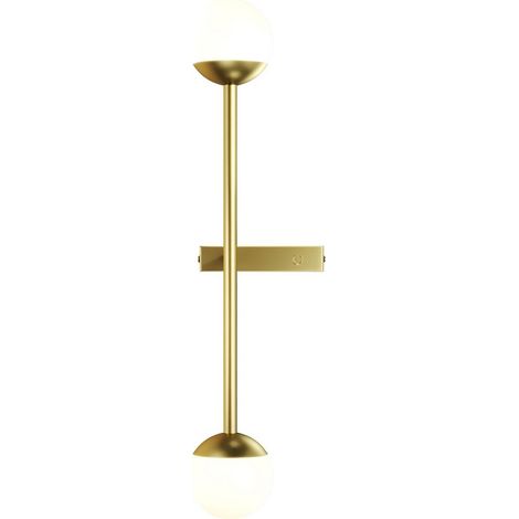 Maytoni Touch Applique murale LED intégrée moderne, contrôle en laiton, 3000 K, 800 lm, abat-jour blanc