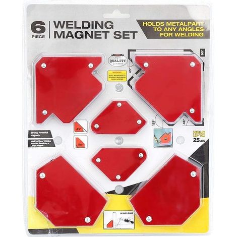 Ensemble de 6 supports d'angle de positionnement de soudage magnétiques, outils de soudage magnétiques - CREA (1/3)