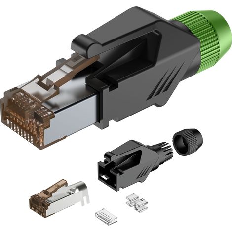 Roxtone RJ45C5E-PH-GN Conector RJ45 con tapa (1/5)