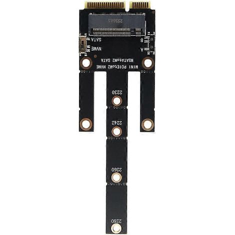 Carte adaptatrice mSATA vers NGFF M.2, carte d'extension de conversion PCI-E vers NVMe, prend en charge les SSD M.2 2230, 2242, 2260 et 2280. (1/5)