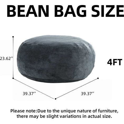 4FT Sitzsack,Sitzsackstuhl, Sofa für Erwachsene,weicher und bequemer Lesestuhl,geeignet für Schlafzimmer, Balkone und andere Orte (1/5)