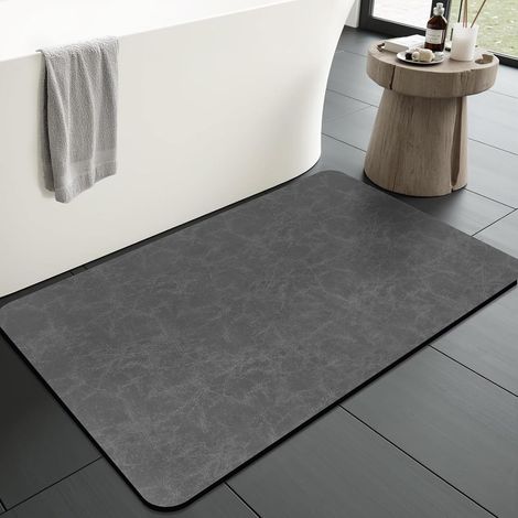 Tappetino da bagno antiscivolo, tappetino assorbente per il bagno: sottile 40 x 60 cm, lavabile, ad asciugatura rapida, tappetino per vasca da bagno, tappetino per doccia, tappetino per vasca e bagno, (1/4)