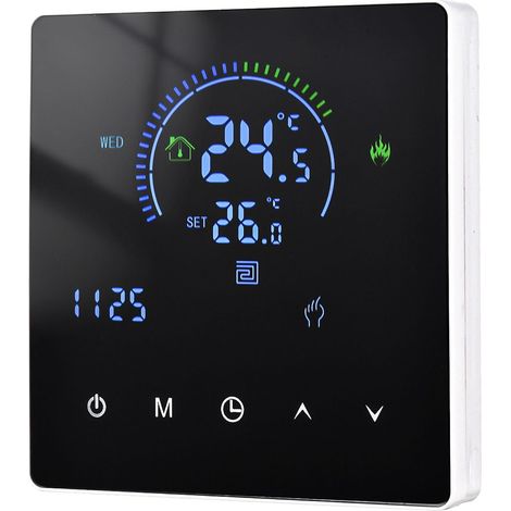 Digitales LCD-Raumthermostat, Wandthermostat, Einbauthermostat, Fußbodenheizung, Innenthermometer (1/3)