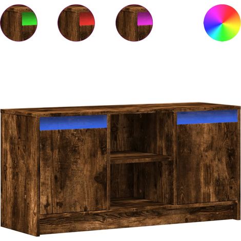 Maison Exclusive - TV-Schrank mit LED-Beleuchtung Räuchereiche 10 (1/5)