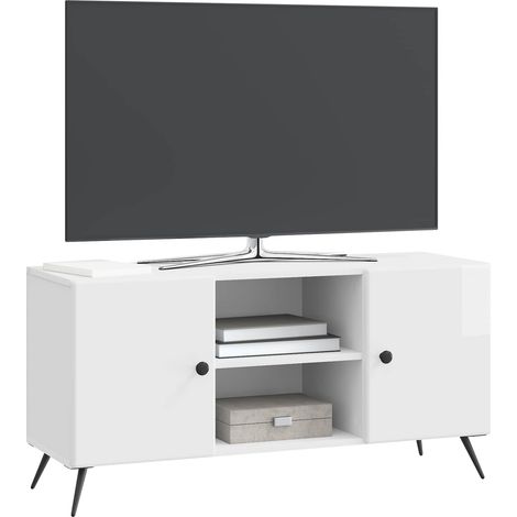 Maison Exclusive - TV-Schränk Hochglanz Weiß 102 x 34,5 x 50 cm H