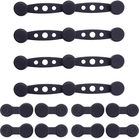Boucle magnétique en silicone pour friteuse à air chaud, clip en silicone résistant à la chaleur pour sacs de cuisson de friteuse à air chaud, retrait facile, lot de 4, noir (1/5)