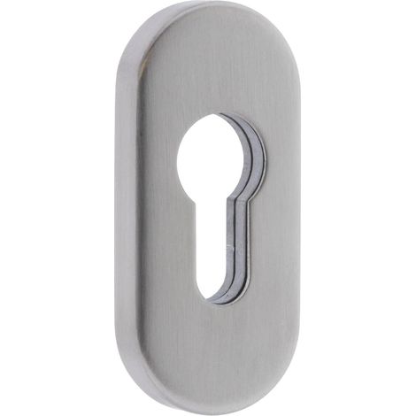 Stainless Steel Oval Protective Rosette for Profile Cylinder 9 mm