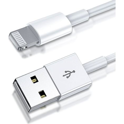 Lot de 5 câbles Lightning de 1 m compatibles avec la charge et le transfert de données (1/4)