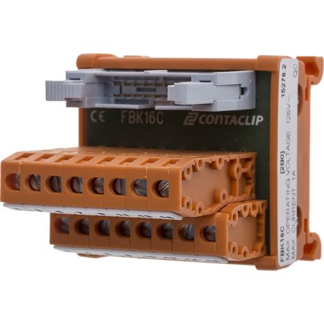 Module d'interface HE10 16 Contacts, Mâle, Montage sur Rail DIN ( Prix pour 1 )