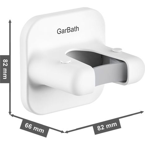 Lot de 4 crochets pour balai sans traces, crochets muraux pour balai de salle de bain, support de rangement sans perçage, pince pour balai avec boucle de fixation (1/5)