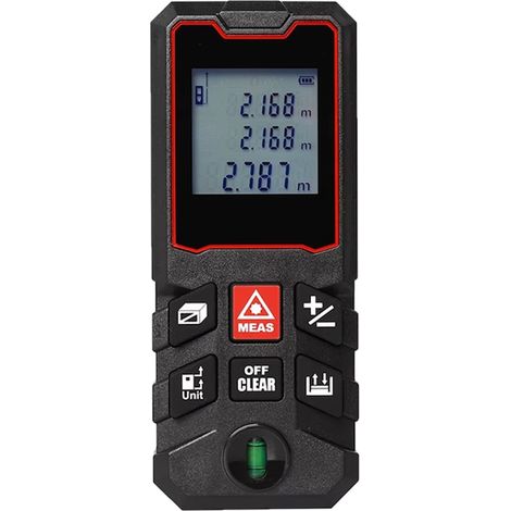 Télémètre laser de 100 mètres, précision de ±1 mm, écran LCD, calcul de surface, calcul de volume, 5 unités de mesure, étanche, conception ergonomique, portable, adapté à une utilisation en extérieur (1/5)