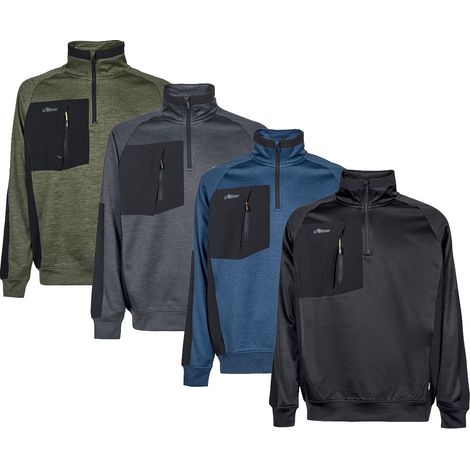 Sudadera de trabajo con media cremallera U-Power Leeds - M - Verde