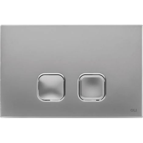Placca doppio tasto Plain Cromo Satinato cassetta incasso Oli (1/5)