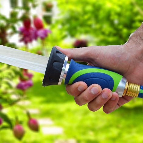 Tuyau Arrosage Réglable Pulvérisateur. Pistolet d'Arrosage Métal Buse de Pulvérisation de Tuyau Robuste avec Mode de Pulvérisation Réglable pour Lavage de Voiture. Terrasse. Arrosage de Jardin (1/5)