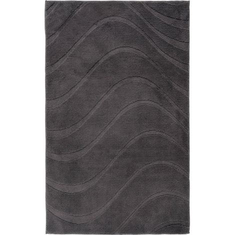 Tapis de bain gris antidérapant doux et absorbant - 60 x 40 cm (1/5)