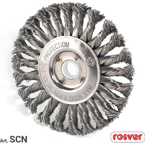 Spazzola Circolare Mazzetti Ritorti Rosver SCN D.100 F.22 Acciaio 1R - Conf.1pz