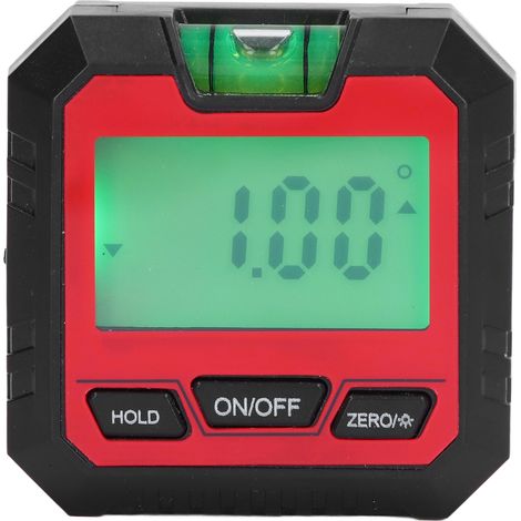 Niveau numérique magnétique 90° rapporteur électronique indicateur d'angle pour menuiserie rouge