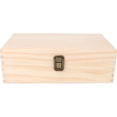 Boîte de rangement en bois 24 cases pour huiles essentielles, cosmétiques et vernis à ongles, cadeau pratique et décoratif (1/5)
