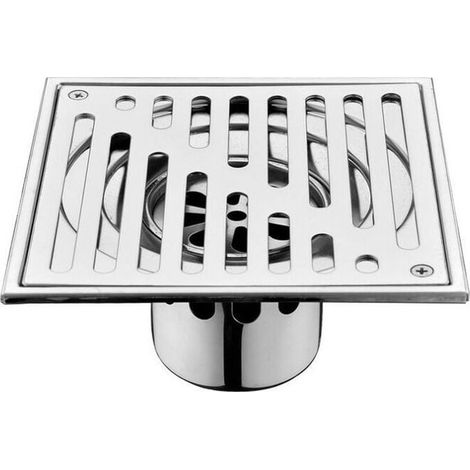 Large Bore Walk-in Shower Drain 150 150mm Square Shower Floor Drain Bathroom Stainless Steel Square Floor Drain Odor Resistant (1/5)