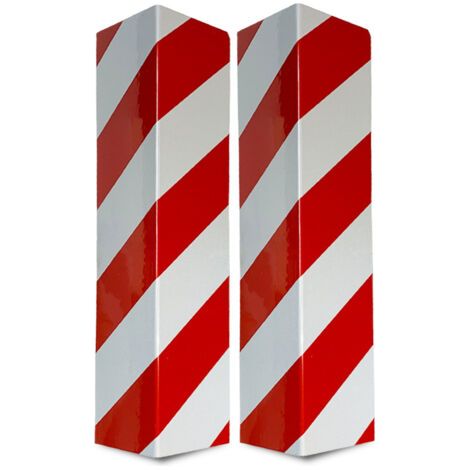 Mousse résistante aux chocs, rouge et blanche, longueur 40 cm, 2 bandes réfléchissantes, autocollants d'avertissement
