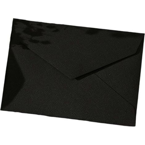 50 Enveloppes, Papier 250g, Texture Lin, 16,5x11cm, Noir Bleu, Mariage (1/5)