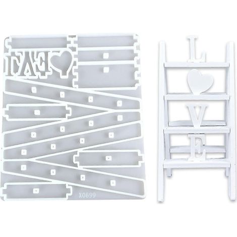 Moule en silicone en forme d'échelle LOVE - Moules décoratifs uniques pour la maison - Fournitures de loisirs créatifs - Convient aux amateurs de loisirs créatifs (1/5)