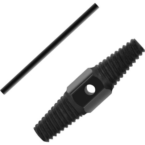 Extracteur de vis en acier A4 double extrémité pour boulons cassés, compatible tuyaux d'eau 1/2in 3/4in, jeu de dégrippeur fileté (1/5)