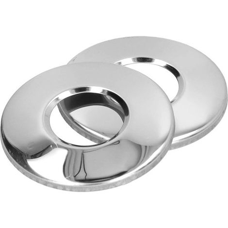 Placa embellecedora para escalera de piscina - Placa de roseta para escalera - Mantenimiento de piscinas - Acero inoxidable - 5 cm de diámetro - Acero inoxidable (1/5)