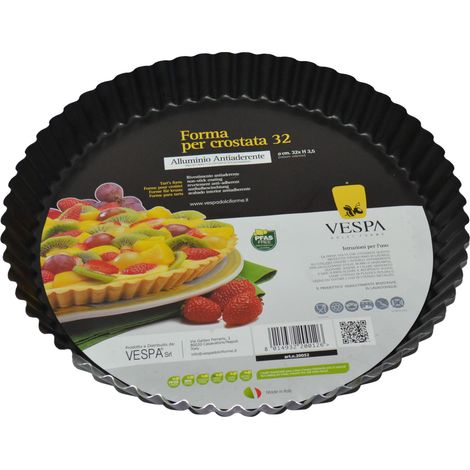 Forma Stampo Crostata Fondo Rialzato Antiaderente 32 x 3,5 cm Vespa (1/3)