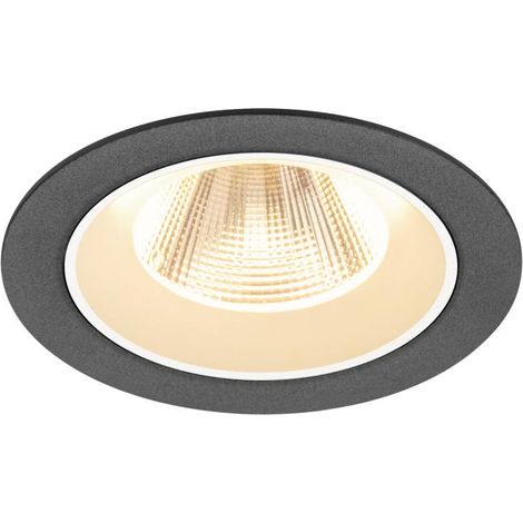 Encastré downlight NUMINOS® M intérieur 2700 K 20° IP20 rond noir / blanc - SLV - 1009596