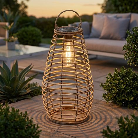 Venus Natural Rattan Solar Garden Lantern (1/2)