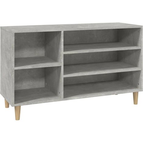 Armoire à chaussure Meuble à chaussures Gris béton 102x36x60 cm Bois d'ingénierie (1/5)