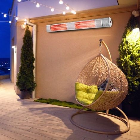Chauffage d'extérieur Terrasse ou atelier 3000W Argenté (1/5)