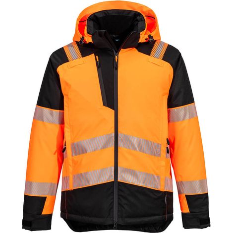 Winterparka Hv Pw3 - Größe XXL - Orange/Schwarz - Portwest