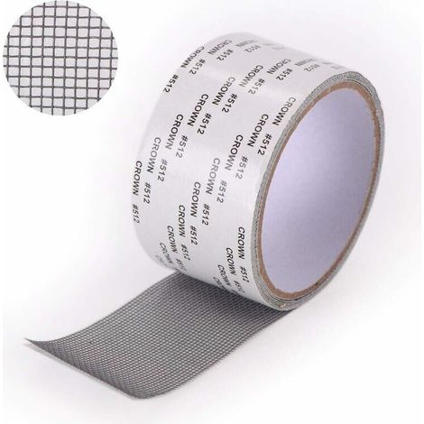 SHINING HOUSE Selbstklebendes Moskitonetz-Reparaturband – Moskitonetz-Reparaturpflaster, Fenster-Reparatur, selbstklebendes Moskitonetz-Set, Reparatur-Moskitonetz, 5 x 2 m (grau)