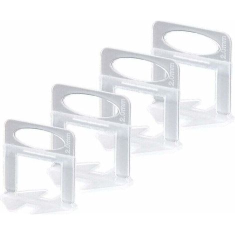 Niveleur Carrelage, Croisillon Carrelage Autonivelant 2mm Croisillon Autonivelant, pour L'installation de Carreaux de Sol et Mur (200xCroisillon Carrelage 2mm) (1/5)