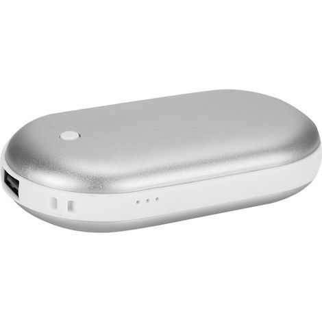 Mini chargeur portable multifonction innovant haute capacité à charge rapide, anti-explosion, chauffe-mains USB (argent) (1/5)