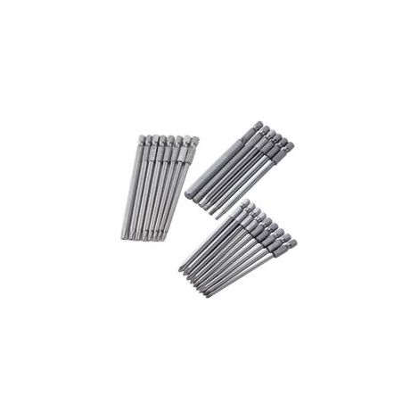 Set di 23 bussole magnetiche da 100 mm per avvitatori elettrici – punte Phillips, Torx ed esagonali - Crezuo