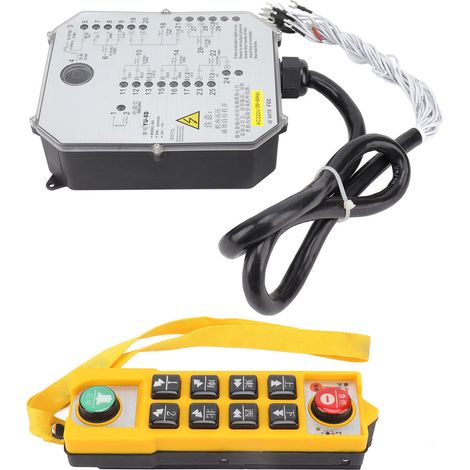 Fernbedienung für Portalkrane, wasserdichte Drucktasterbox IP65, kabelgebundener 220V-Controller für motorisierte Hebezeuge, Industriemaschinenschalter, robuste Fernbedienung. (1/5)