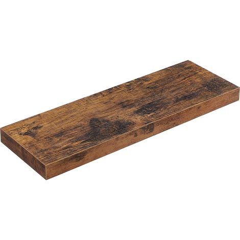 Mensola a scomparsa 60cm in legno rustico e ferro (1/5)