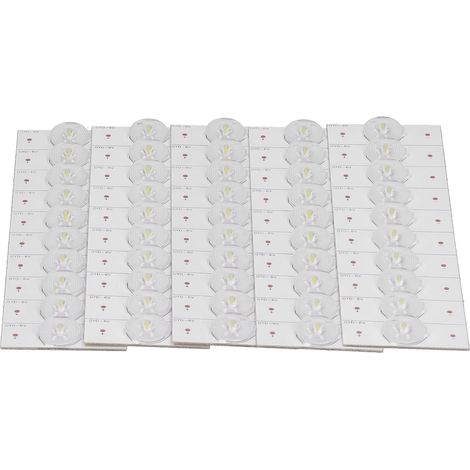 50 pièces perles LED SMD avec lentille optique filtre, carte en fibre de verre, bande lumineuse 6V pièces détachées