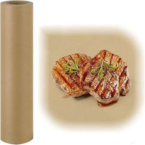 Carta da macellaio - 1 rotolo - Rotolo di carta kraft per barbecue - Carta kraft per alimenti per barbecue - affumicatore - carne - cottura perfetta - succosa (rotolo da 30,5 cm30,50 cm) (1/2)