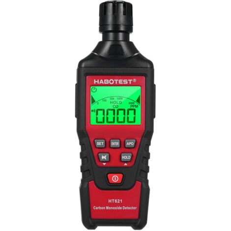Détecteur portable de monoxyde de carbone HT621, alarme sonore et visuelle, alarme CO 0-5000PPM, écran LCD rétroéclairé, pour maison, voiture, camping, voyage,de DEBUNS (1/5)