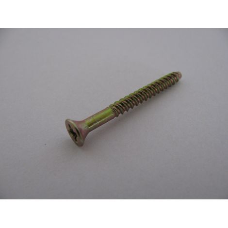 V.CLOU Trompette Pozi Sans pointe 3.7X38 Filetée sur 28 Diamètre de tête: 7 Bichromaté-500 pièces