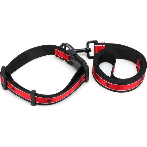 Collier Et Laisse Pour Chien En Nylon Motif Étoiles Réglable Pour Dressage Extérieur Ensemble (1/5)