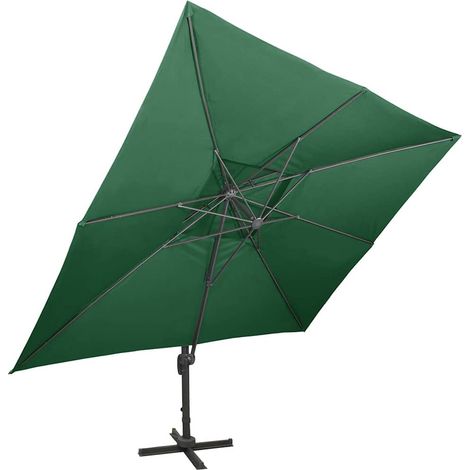 Maison Exclusive - Ombrellone a Sbalzo con Doppia Copertura 400x300 cm Verde (1/5)